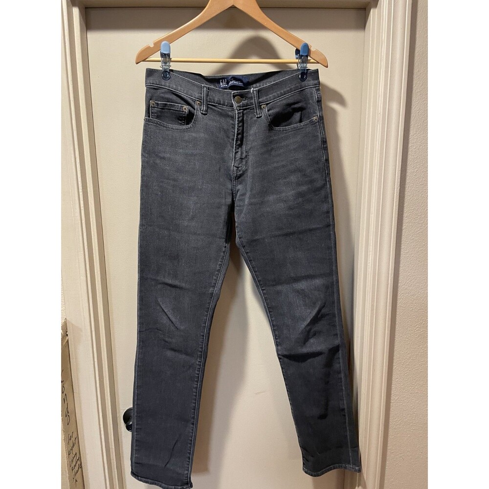 Men's GAP slim soft washed black jean 32x34